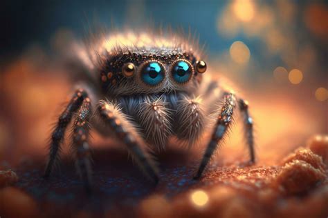 Hyperrealistic Illustration of a Jumping Spider-Like Insect, Close-Up 24066138 Stock Photo at ...