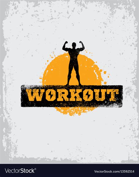 Strong fitness gym workout motivation design Vector Image