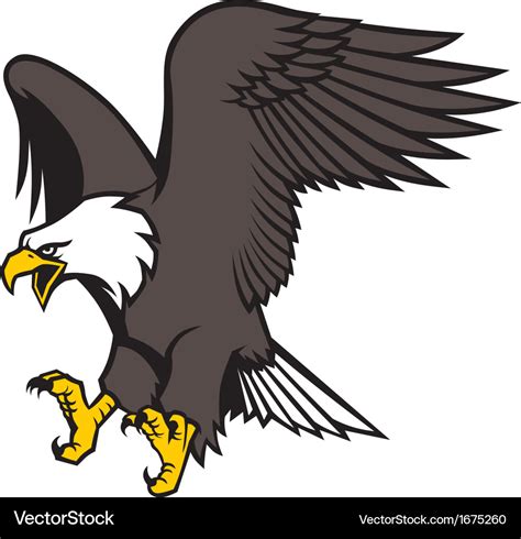 Flying eagle mascot Royalty Free Vector Image - VectorStock