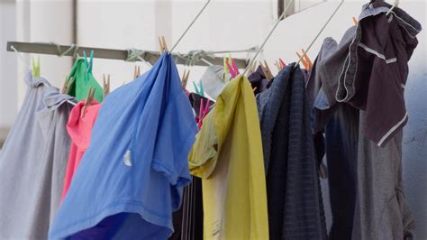 Colorful clothes drying outside 29254801 Stock Video at Vecteezy