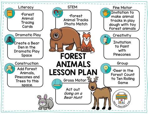 Forest Animals Preschool Lesson Plan | Forest animals preschool, Animal lessons, Forest animals ...