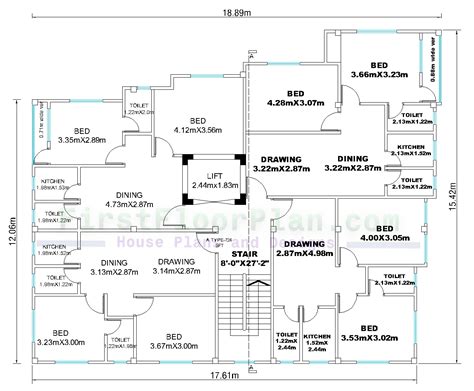 High Rise Building Designs and plans AutoCAD dwg File - First Floor Plan - House Plans and Designs