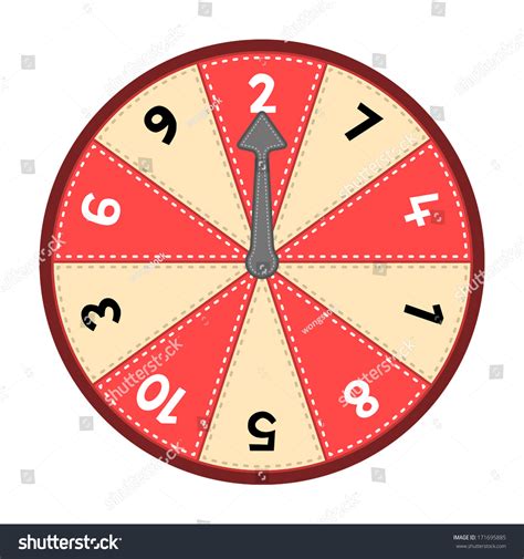 Vector Spin Wheel Game Numbers 110 Stock Vector (Royalty Free ...