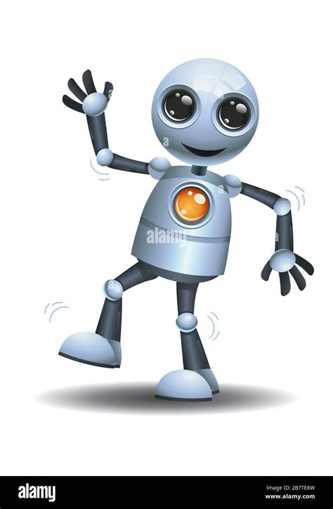 3d illustration of little robot dance party break dance on isolated white background Stock Photo ...