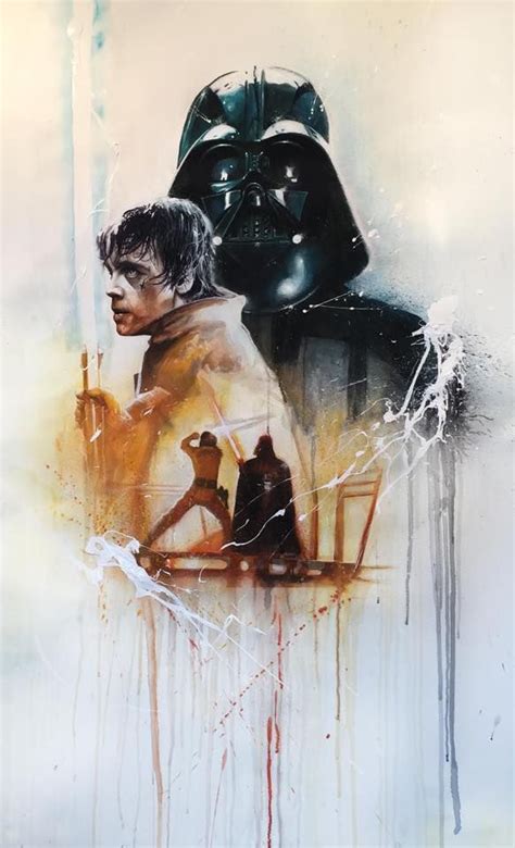 Luke Skywalker and Darth Vader | Star Wars | Star wars painting, Star wars art, Star wars fan art