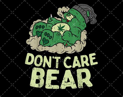 Funny Bear Smoking Weed Cannabis Marijuana 420 Stoner png png | Etsy