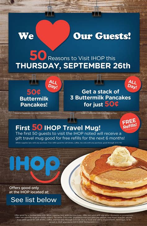 IHOP locations announce 50¢ short stacks, free mugs for Thursday only ...