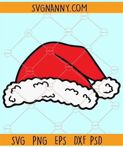 Santa Hat svg, Santa Hat Clipart svg, Santa Hat outline svg, Santa Hat png svg