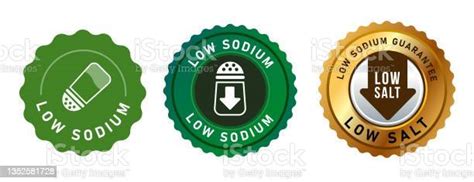Natrium Rendah Mengurangi Desain Cap Label Garam Terisolasi Untuk Kemasan Dalam Cap Segel Bulat ...