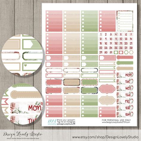 NEW YEAR Planner Stickers Printable Planner Stickers January - Etsy