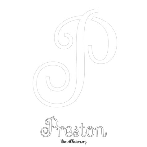 Preston Free Printable Name Stencils with 6 Unique Typography Styles and Lettering Bridges ...