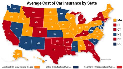 Car Insurance Rates By State 2015 Car Insurance Costs By State