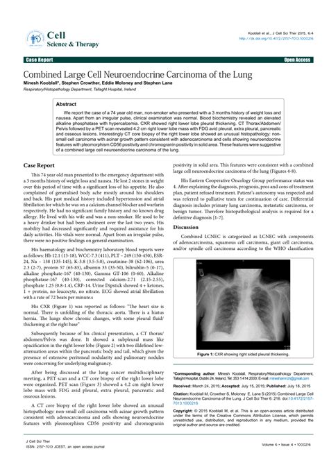 (PDF) Combined Large Cell Neuroendocrine Carcinoma of the Lung