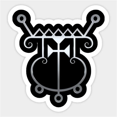 Gremory Sigil Modern Ars Goetia Demonic Seal of Gremori in Silver - Goetia - Sticker | TeePublic