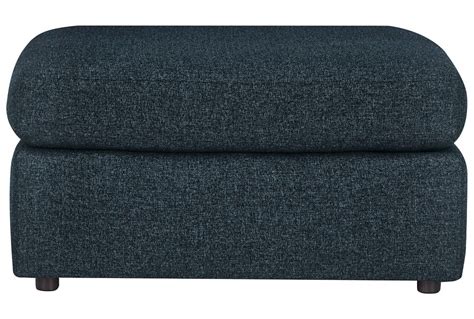 Noah Dark Blue Fabric Cocktail Ottoman, (1)