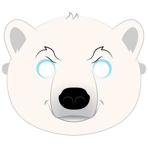 Polar Bear Mask Template | Free Printable Papercraft Templates