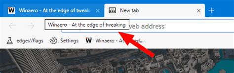 Enable or Disable Tab Hover Cards in Microsoft Edge