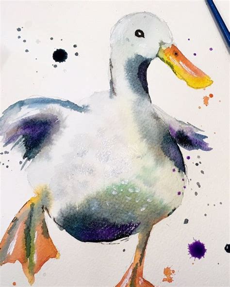 Duck, print, duck art, wildlife watercolour, duck painting, Puddle Paints artwork This is a ...