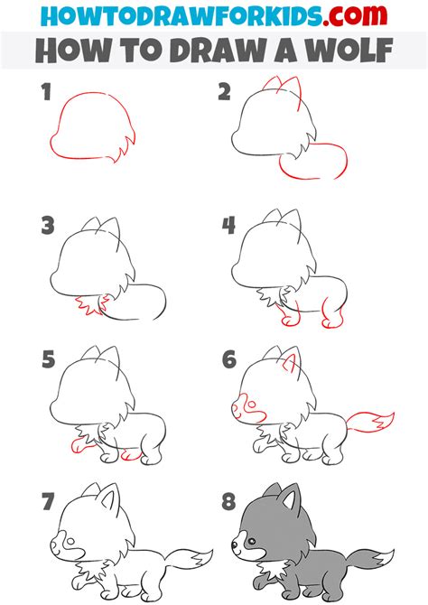 How To Draw A Wolf For Beginners Step By Step