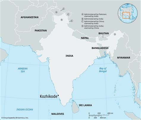 Calicut On A Map - Bobbie Stefanie