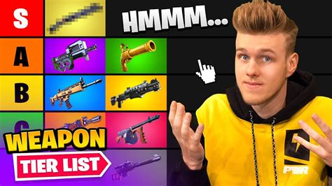 I Ranked *EVERY* Fortnite Weapon (Tier List) - YouTube