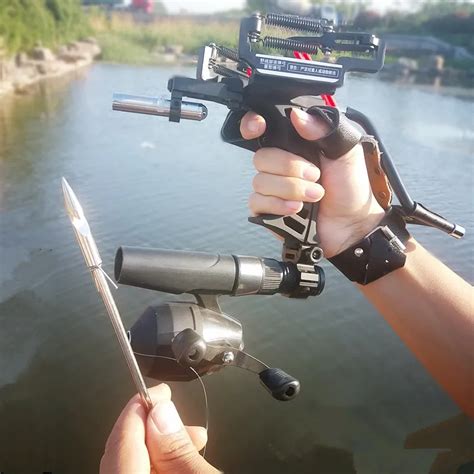 Strong Powerful Hunting Bow Catapult Fishing Slingshot Crossbow Laser Slingshot With Fishing ...