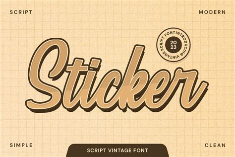 Sticker font | free download for WEB