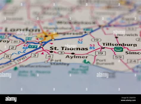 Map of st thomas ontario hi-res stock photography and images - Alamy