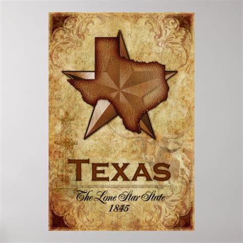 Texas - The Lone Star State Poster | Zazzle