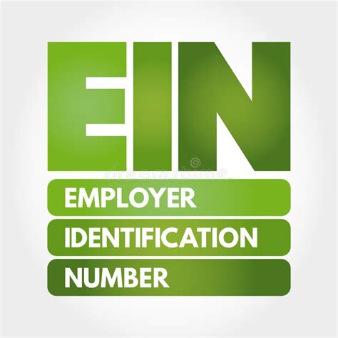 EIN - Employer Identification Number Acronym, Concept Background Stock ...