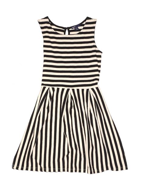 Gap Kids Dress - A-Line: Black Stripes Skirts & Dresses - Used - Size ...