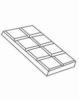 Chocolate Bar Free Printable Coloring Page sketch template