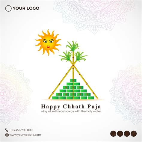 Premium Vector | Vector illustration for Chhath Puja greeting