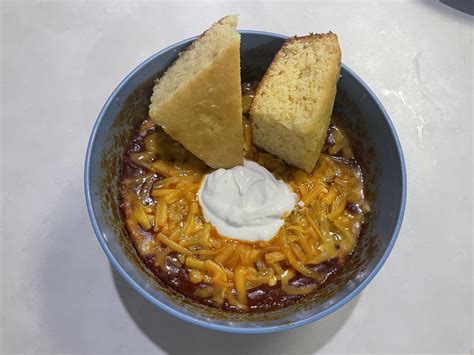 Week 1 - Beans: Chili (with cornbread) : r/52weeksofcooking