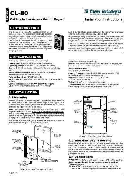 Installation Guide - Visonic Technologies