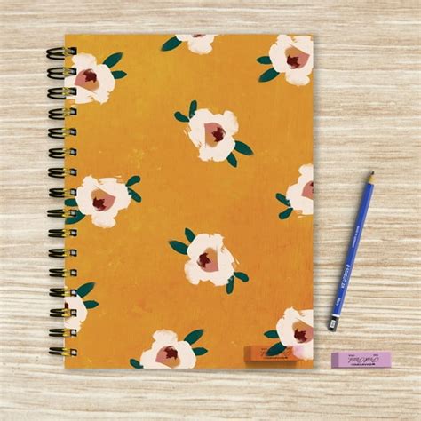 Sahara Floral Design Spiral Lined Journal - 7x9 Fashion Notebook - Walmart.com - Walmart.com