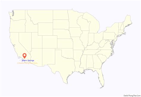 Map of Warm Springs CDP, California