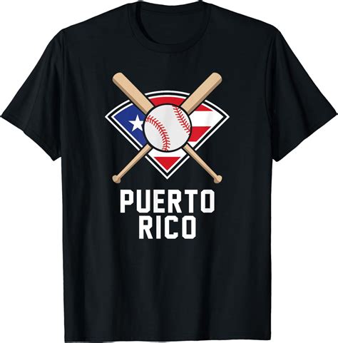 Puerto Rico Baseball Team T Shirt Flag Patriotic Beisbol T-Shirt ...