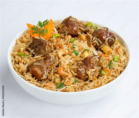 Kachchi biryani bowl traditional Indian Bangladeshi biryani biriyani food with white bowl Photos ...