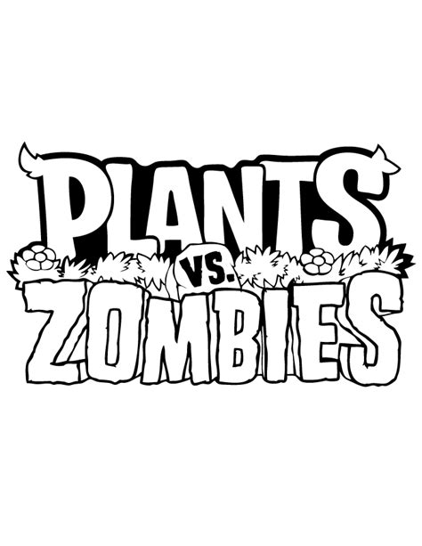 Plants Vs Zombies Logo Coloring Page | Free Printable Coloring Pages ...