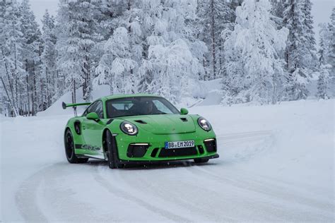 Green Car, Porsche 911 GT3 RS, Sport Car, Vehicle, Porsche 911, Winter ...