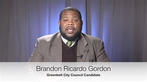 Greenbelt City Council Election 2017 -- Brandon "Ric" Gordon - YouTube