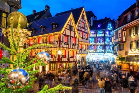 Christmas illumination in Colmar Old town, Alsace, France - GlobePhotos ...