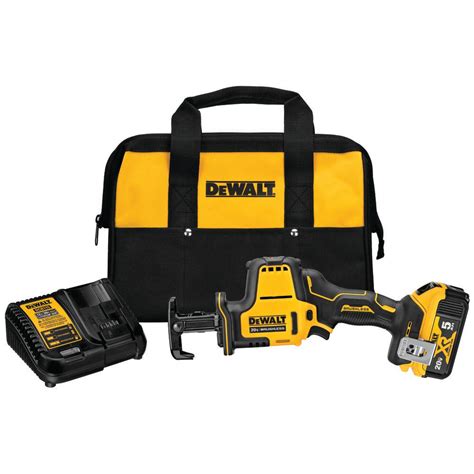 DEWALT ATOMIC 20-Volt MAX Lithium-Ion Cordless One-Handed Reciprocating Saw Kit with Battery 5 ...