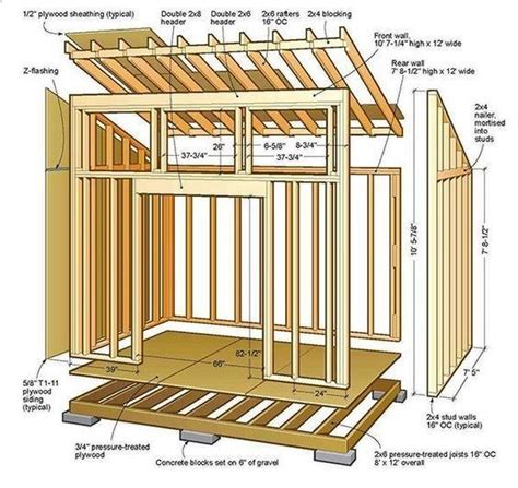 Shed Plans - 8x12 Lean To Shed Plans 01 Floor Foundation Wall Frame - Now You Can Build ANY Shed ...