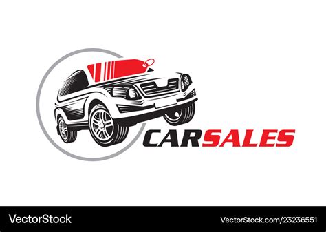 Car sale or service icon logo for automotive indu Vector Image