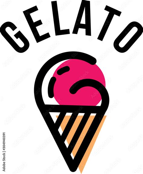 Gelato italian logo Stock Vector | Adobe Stock