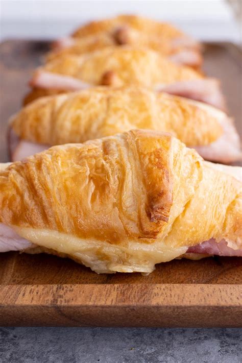 Ham and Cheese Croissant Sandwich Melts - Mighty Mrs | Super Easy Recipes