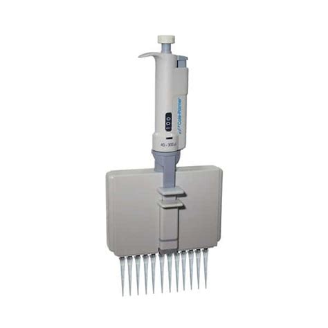 Cole-Parmer 12-Channel Adjustable-Volume Pipette, 10-100 uL; Each from ...