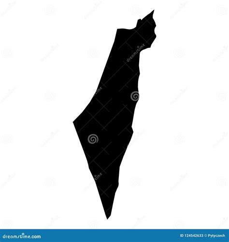 Israel Map Silhouette Vector Illustration | CartoonDealer.com #125707448